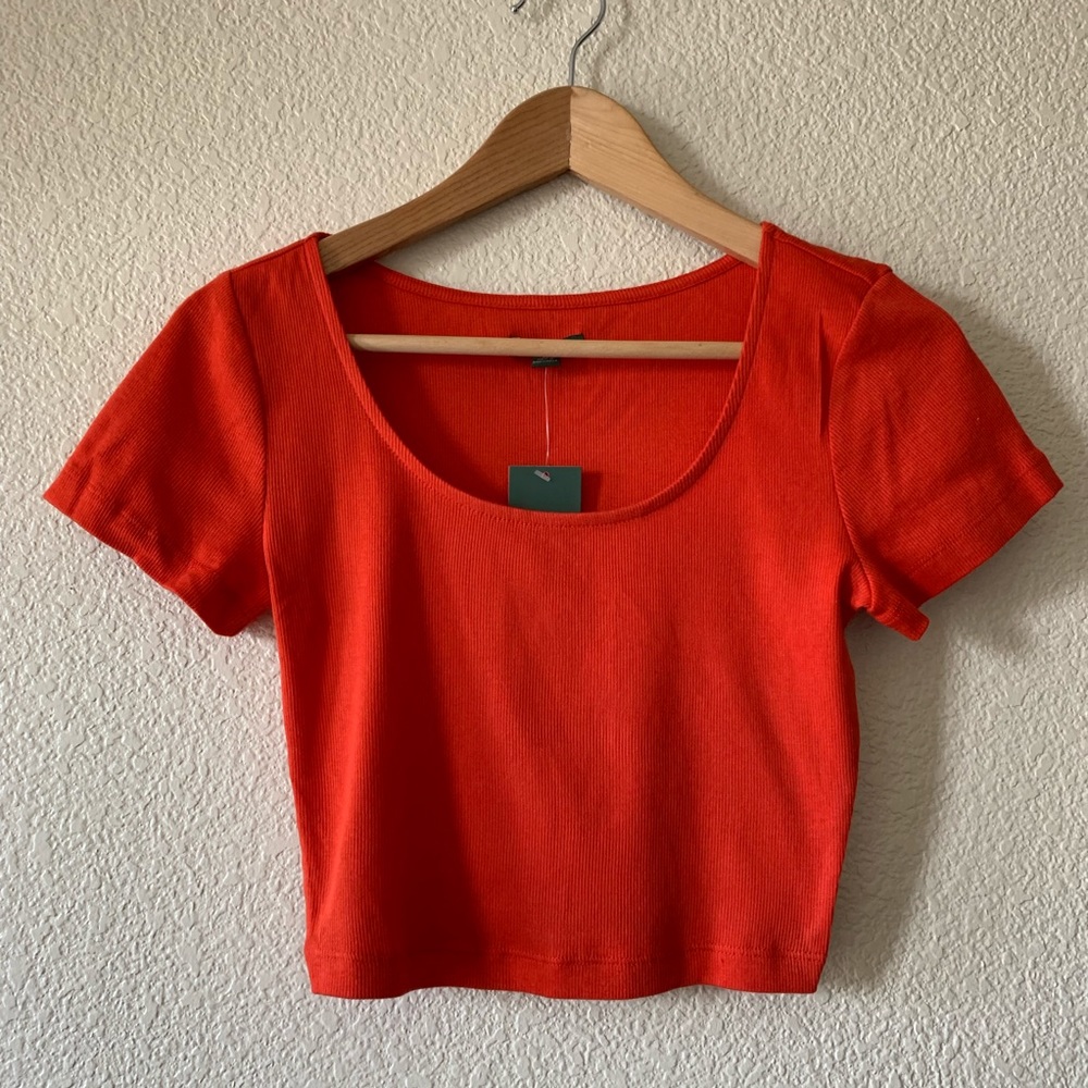 Wild Fable Pumpkin Orange Crop Top